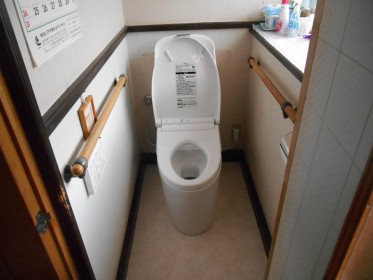 石巻市大瓜＿タンク付きだけど全自動トイレリフォーム