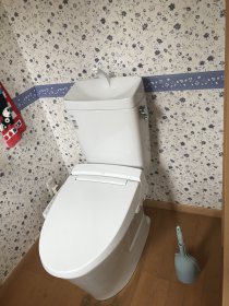 東松島市大塩＿掃除の時短にフチなしトイレリフォーム