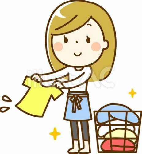 室内干し洗濯